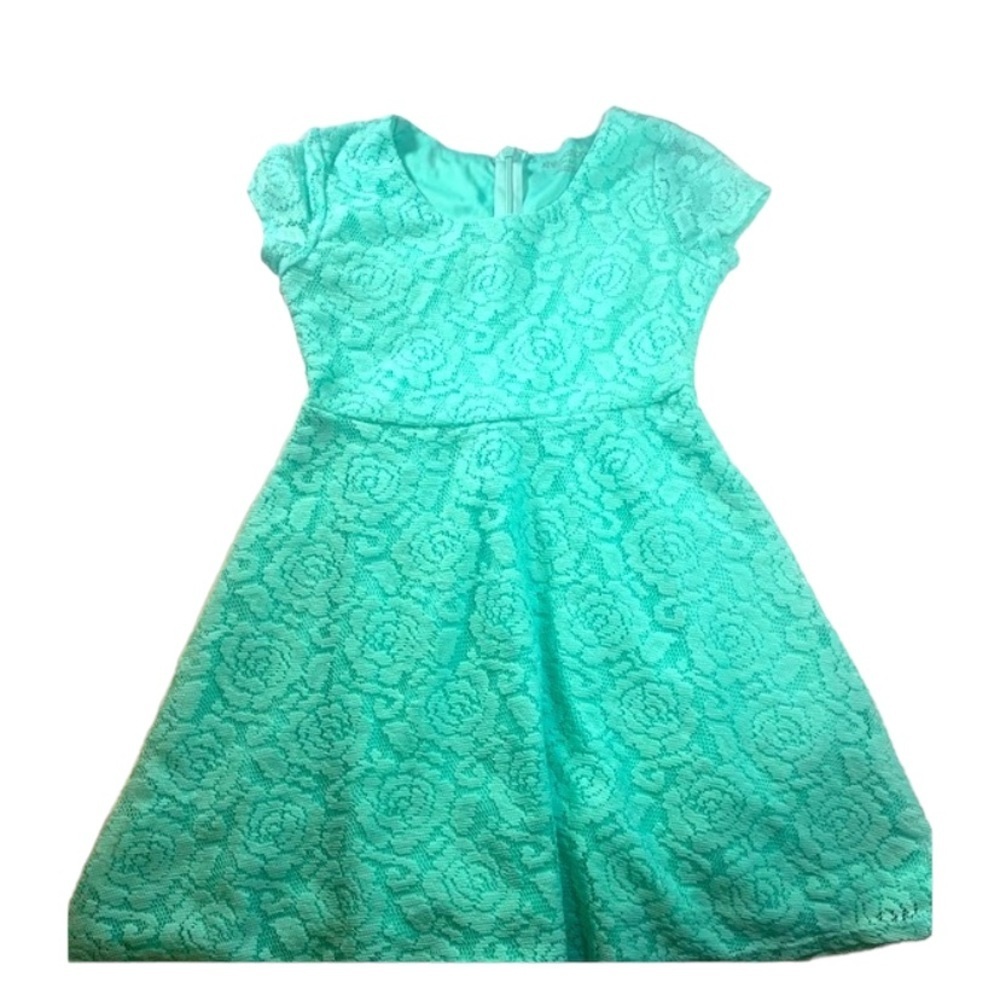Xhilaration Dress Lace Detail Teal Size M